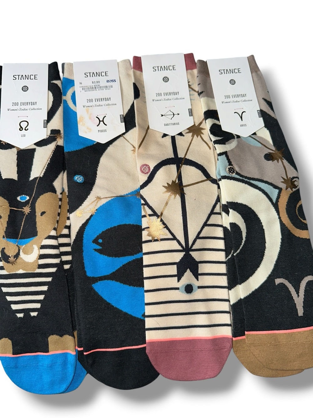 4️⃣ PAIRS Stance Men’s OR Women’s Zodiac Crew Socks - Multi Color $64 MSRP
